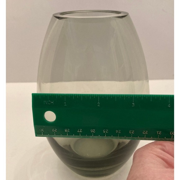 Holmegaard Smoke Gray Glass Vase Signed Per Lutken Glows Blacklight MCM 1950s - Picture 10 of 10